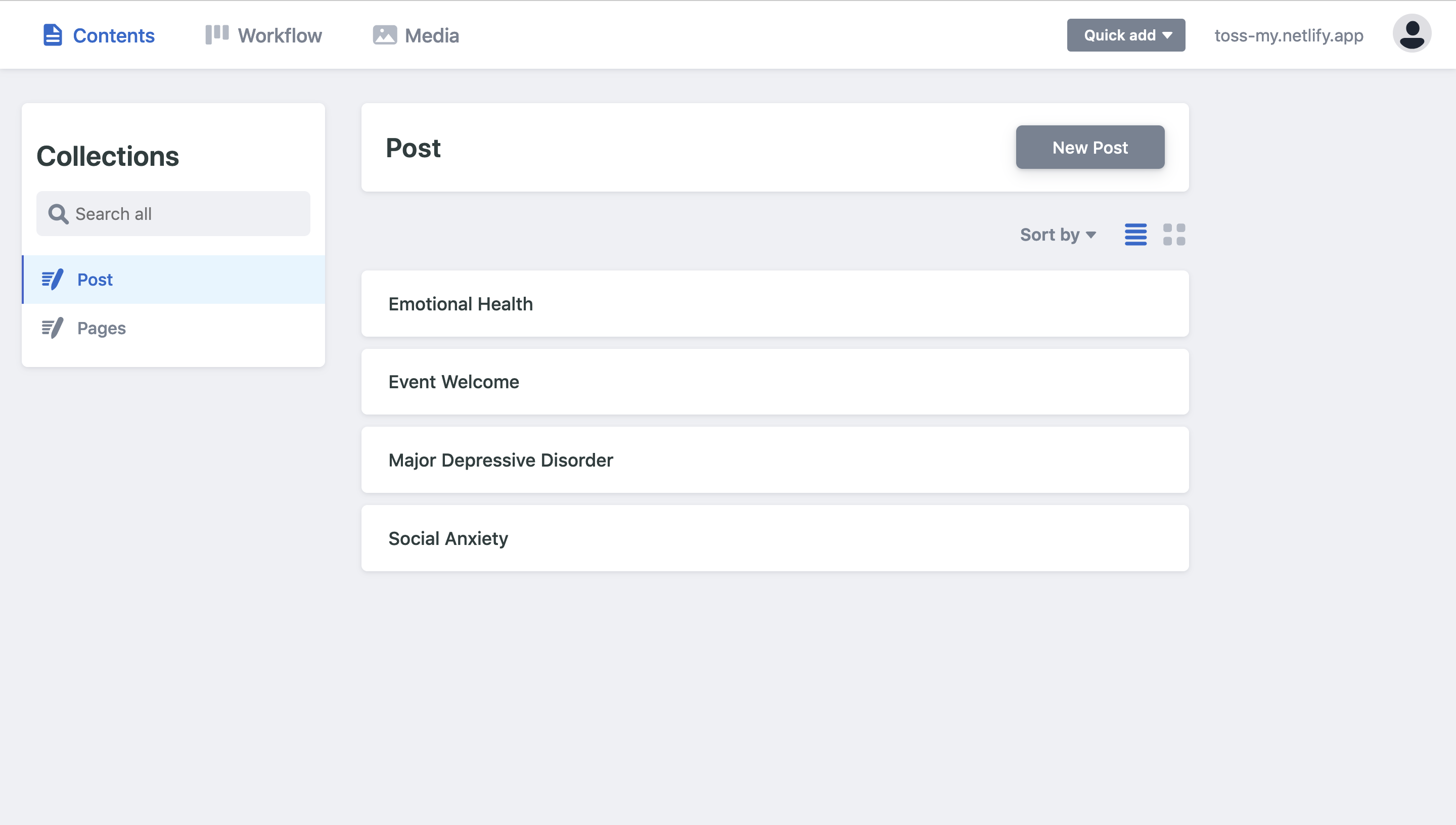 Screenshot of Netlify CMS